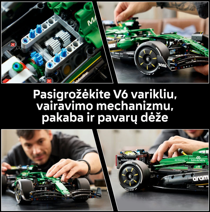 LEGO® Technic F1® bolidas „Aston Martin Aramco AMR25“ 42240