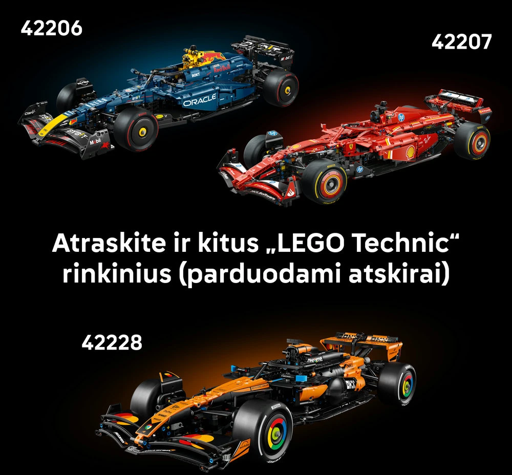 LEGO® Technic F1® bolidas „Aston Martin Aramco AMR25“ 42240
