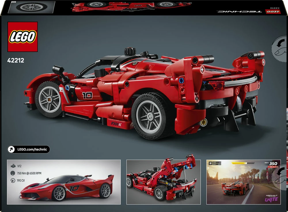 LEGO® Technic Ferrari FXX K Modelis STEM žaislas 42212