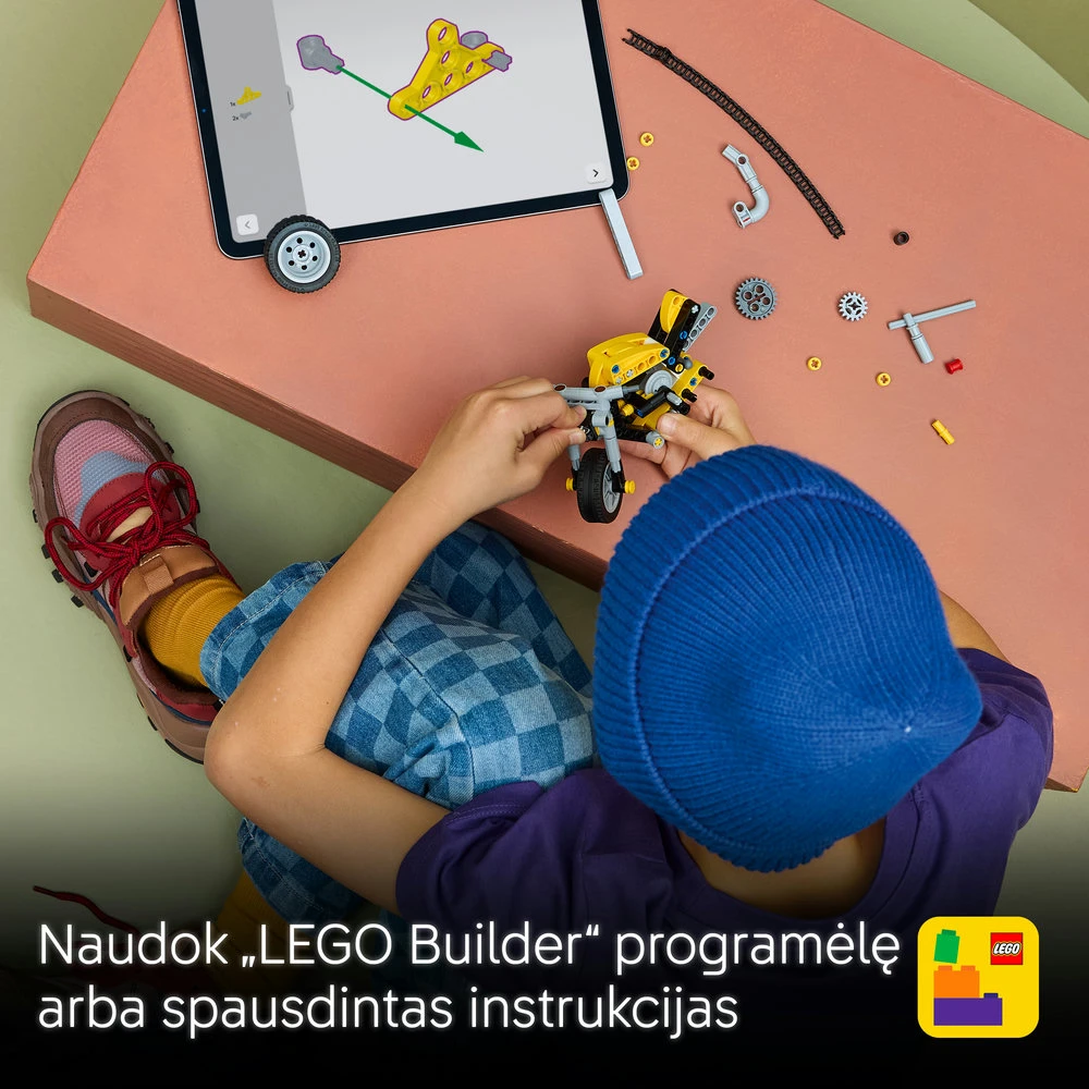 LEGO®Technic Geltonas motociklas, 42225