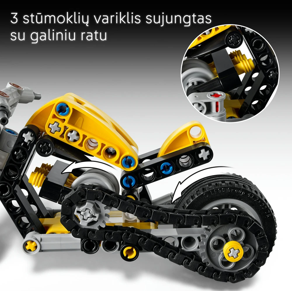 LEGO®Technic Geltonas motociklas, 42225