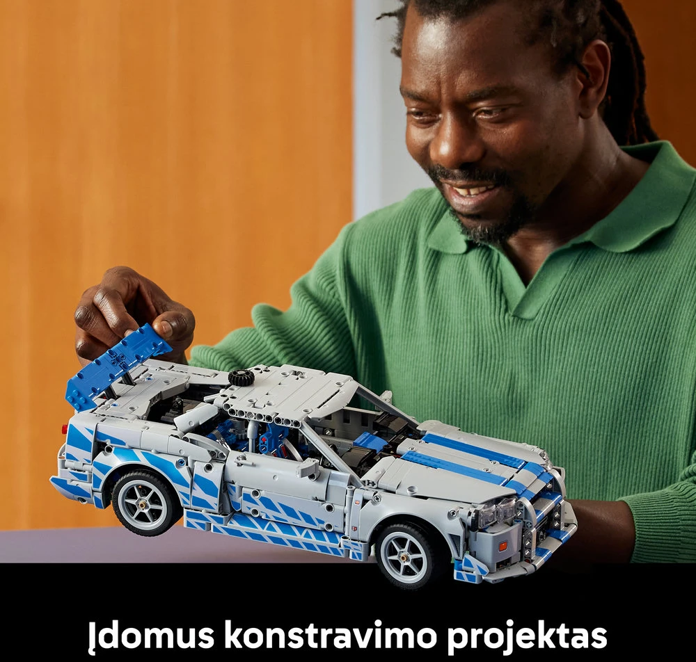 LEGO® Technic „Greiti ir įsiutę 2“ Nissan Skyline GT-R (R34) automobilis (42210)