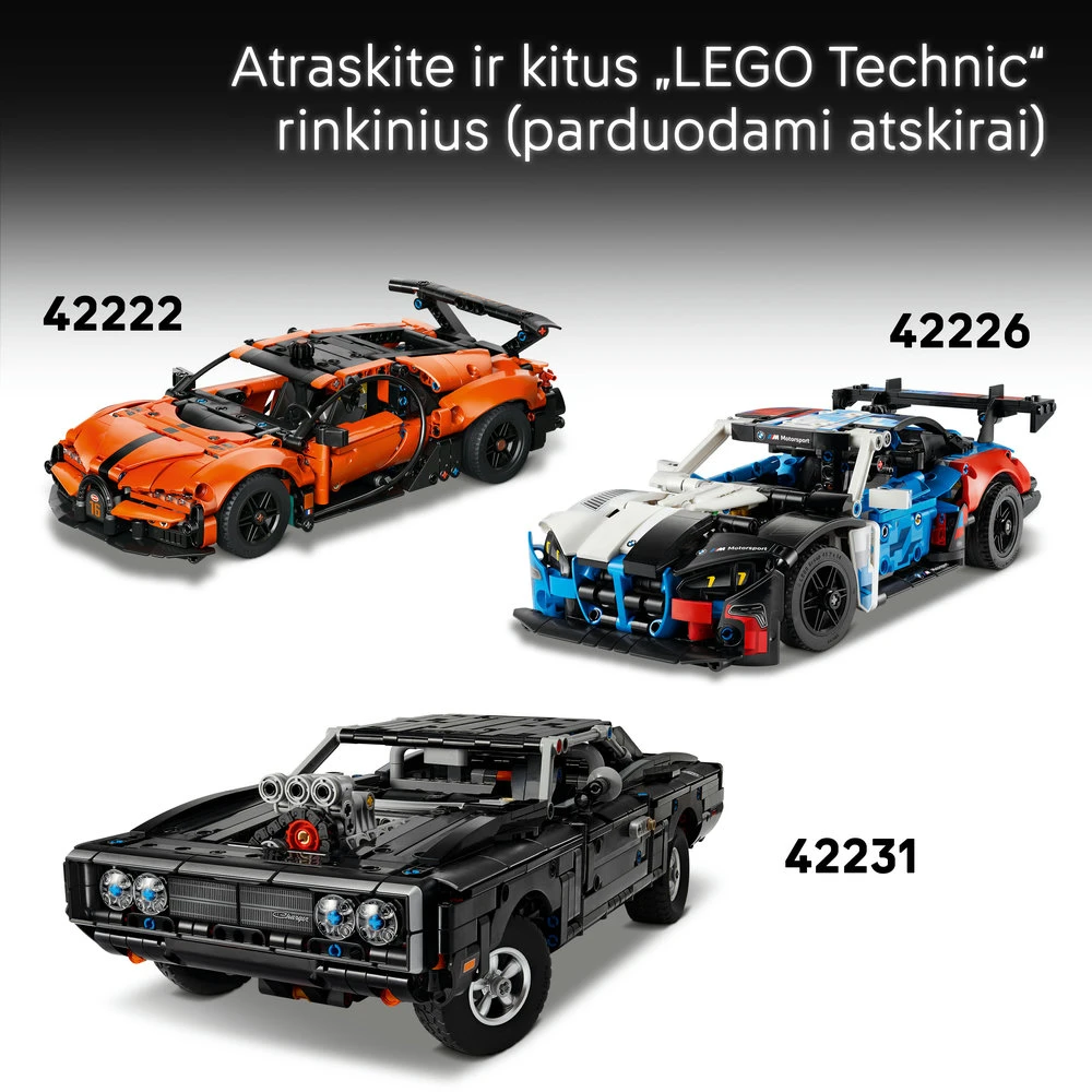 LEGO® Technic „Greiti ir įsiutę“ automobilis „Mitsubishi Eclipse“ 42229