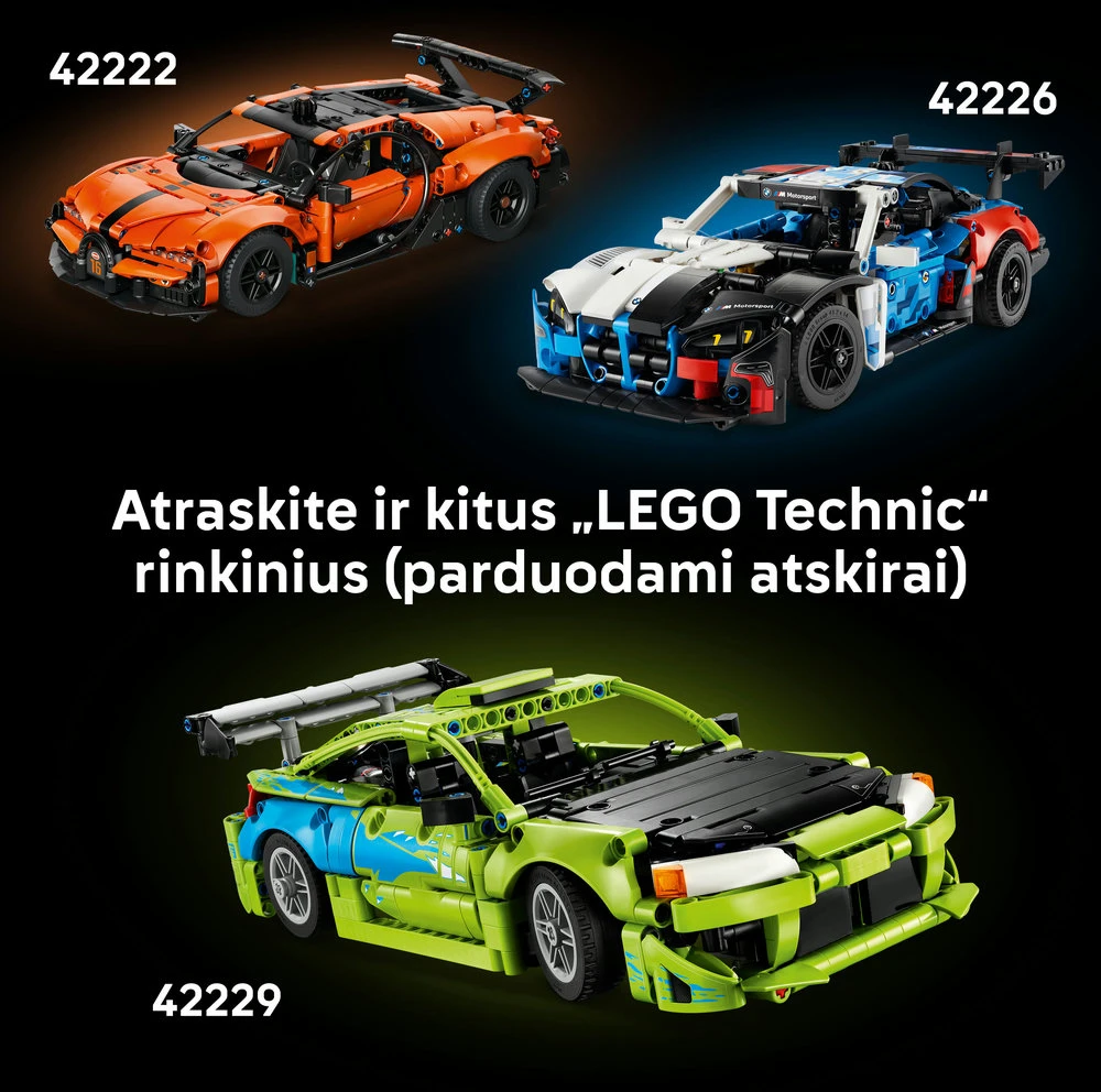 LEGO® Technic „Greiti ir įsiutę“ automobilis „Dodge Charger R/T“ 42231