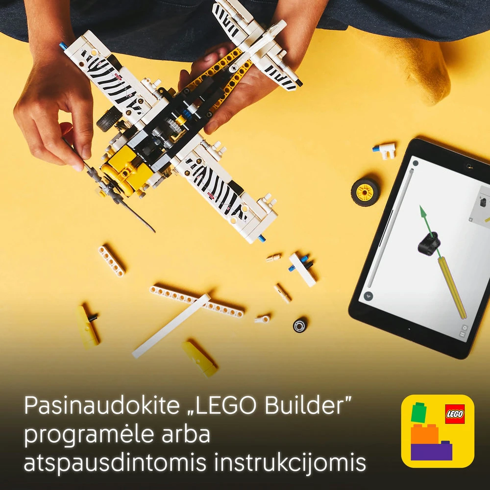 LEGO® Technic Krūmynų lėktuvas Orlaivis Dovana vaikams 42198