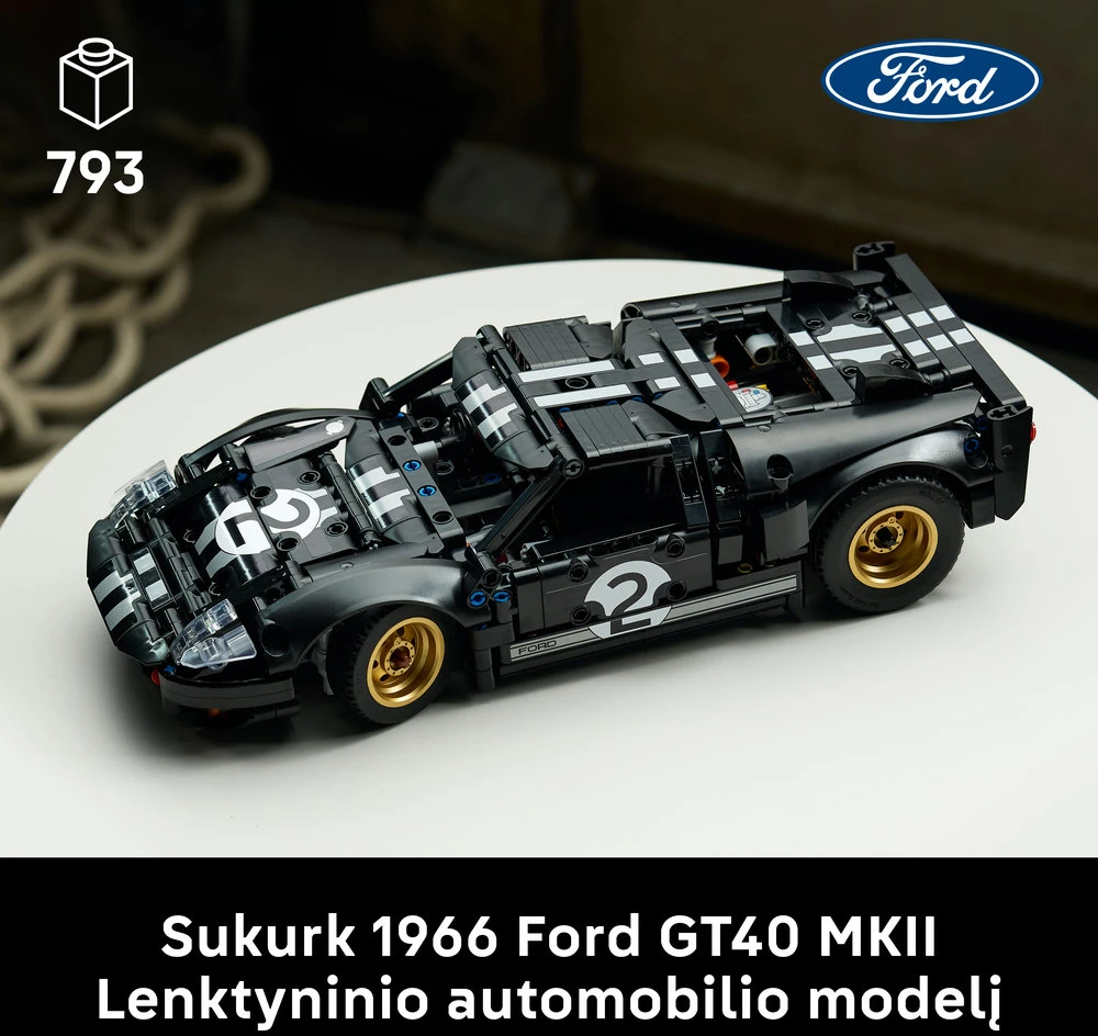 LEGO® Technic Lenktyninis automobilis 1966 Ford GT40 MKII 42223