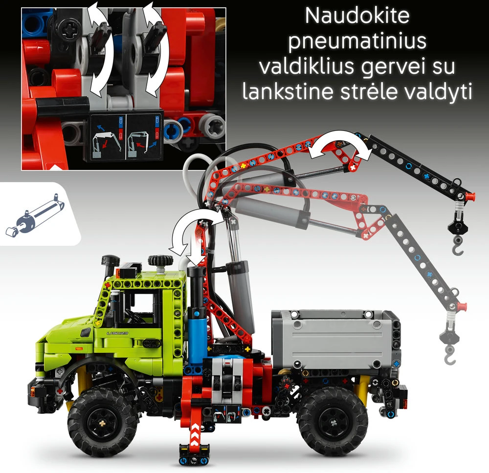 LEGO® Technic „Mercedes-Benz Unimog U 5023“ su gerve 42242