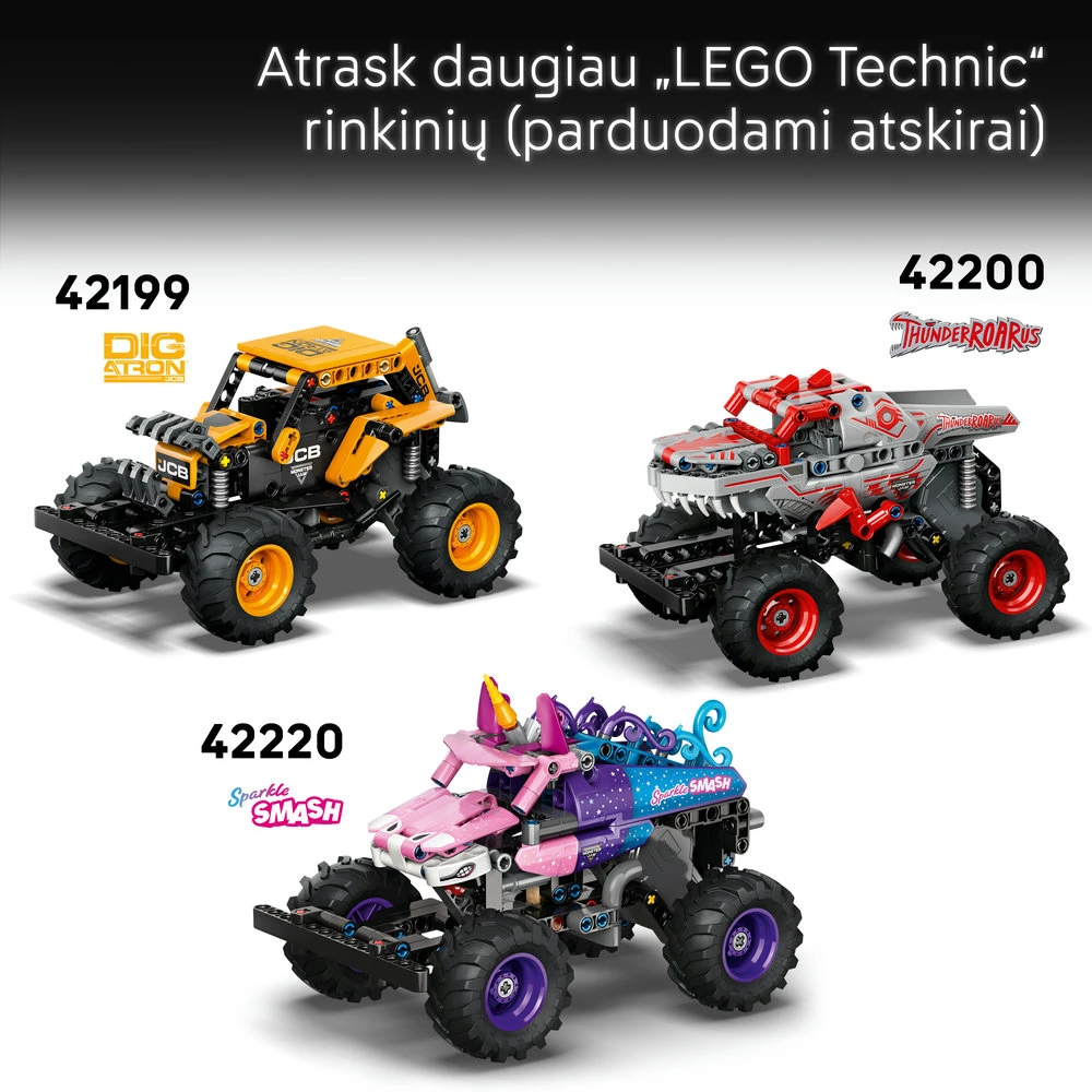 LEGO® Technic Monster Jam™ Grave Digger™ „Ugnis ir ledas“ 42219
