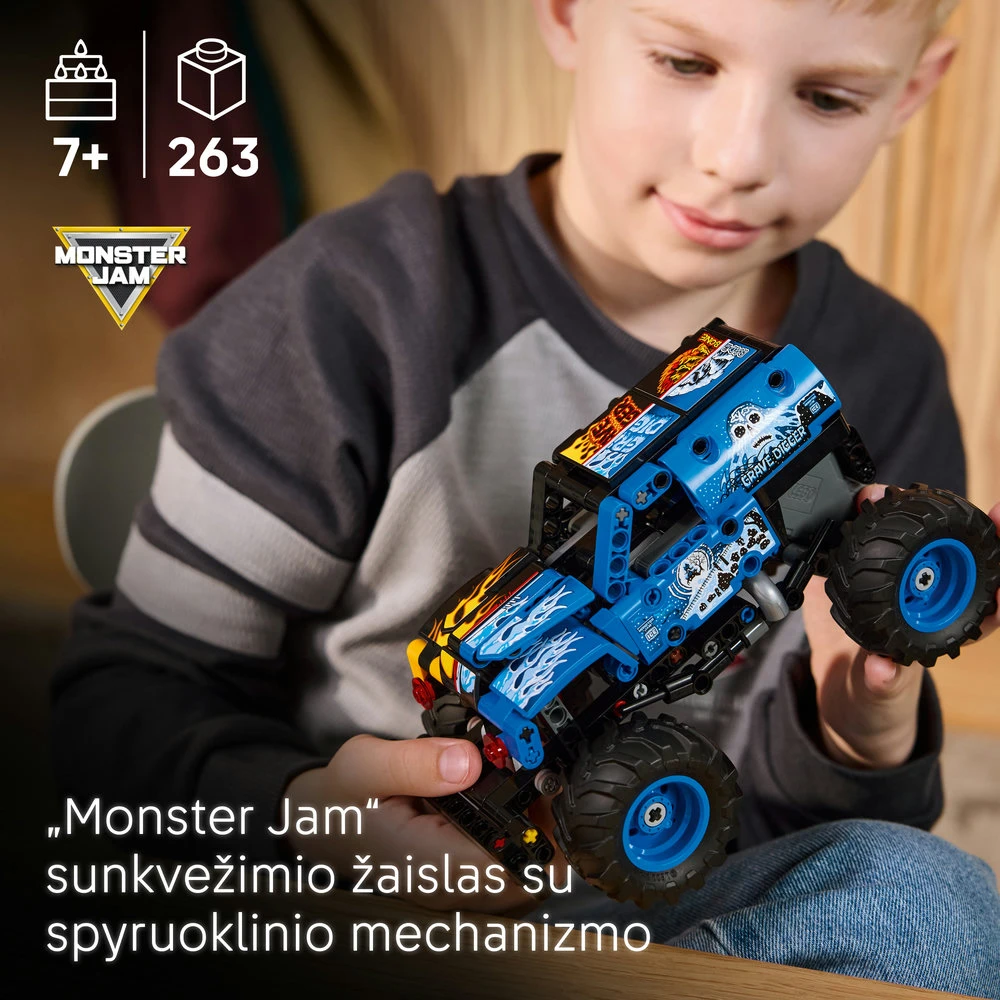 LEGO® Technic Monster Jam™ Grave Digger™ „Ugnis ir ledas“ 42219