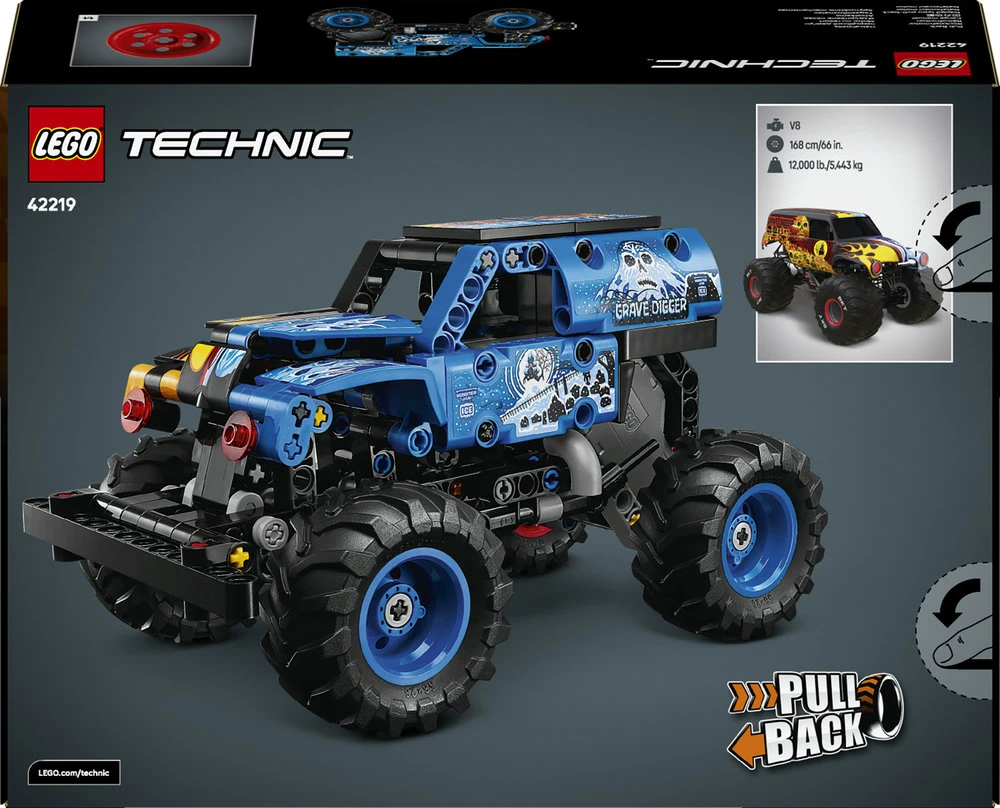 LEGO® Technic Monster Jam™ Grave Digger™ „Ugnis ir ledas“ 42219