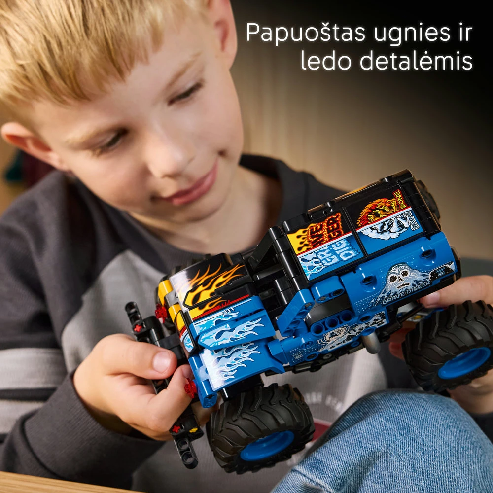 LEGO® Technic Monster Jam™ Grave Digger™ „Ugnis ir ledas“ 42219