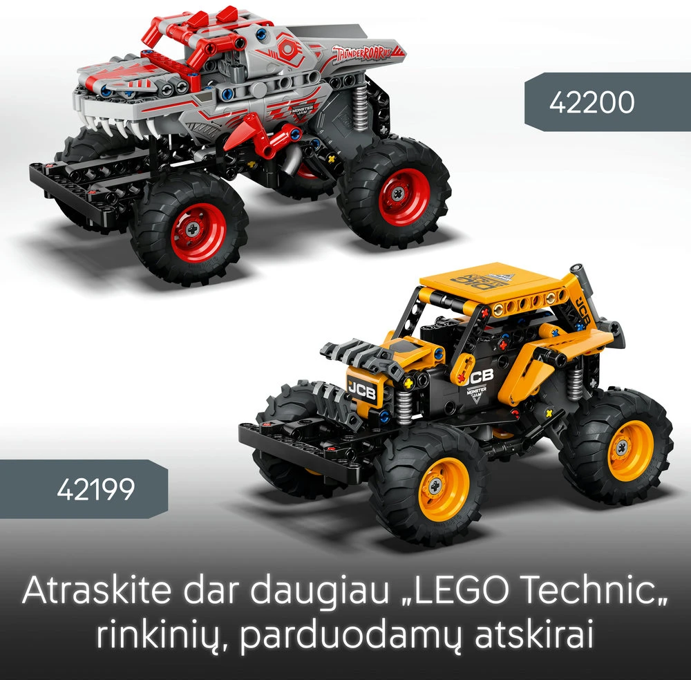 LEGO® Technic Monster Jam™ ThunderROARus™ su spyruokliniu mechanizmu (42200)