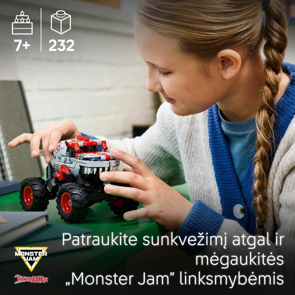 LEGO® Technic Monster Jam™ ThunderROARus™ su spyruokliniu mechanizmu (42200)