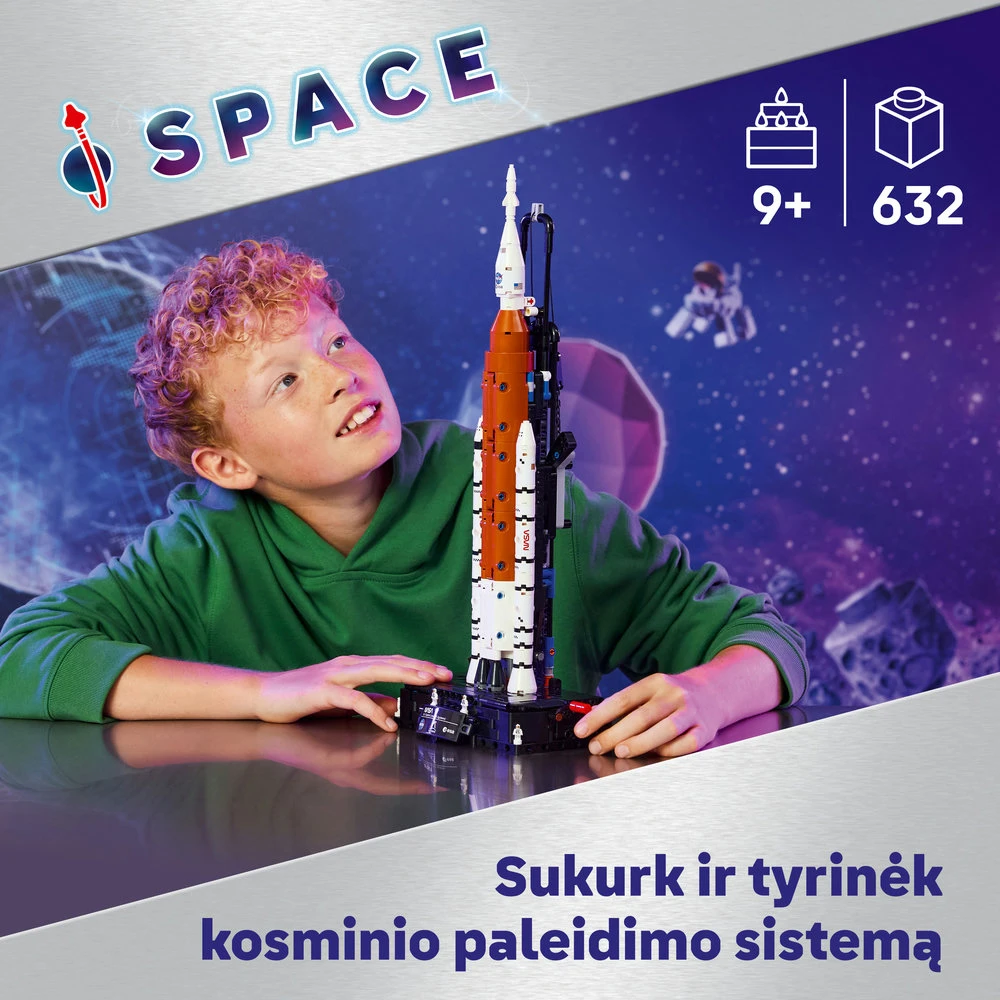 LEGO® Technic NASA paleidimo į kosmosą sistemos „Artemis“ raketa 42221