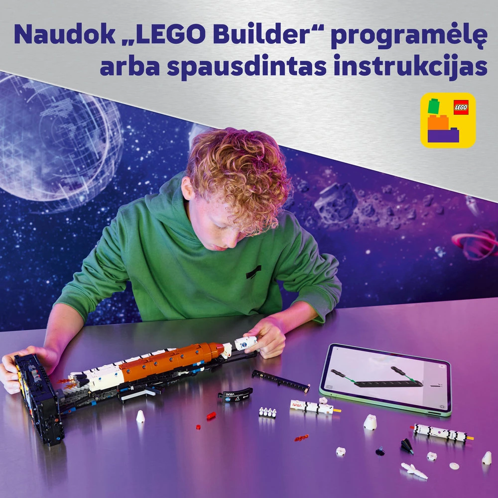 LEGO® Technic NASA paleidimo į kosmosą sistemos „Artemis“ raketa 42221