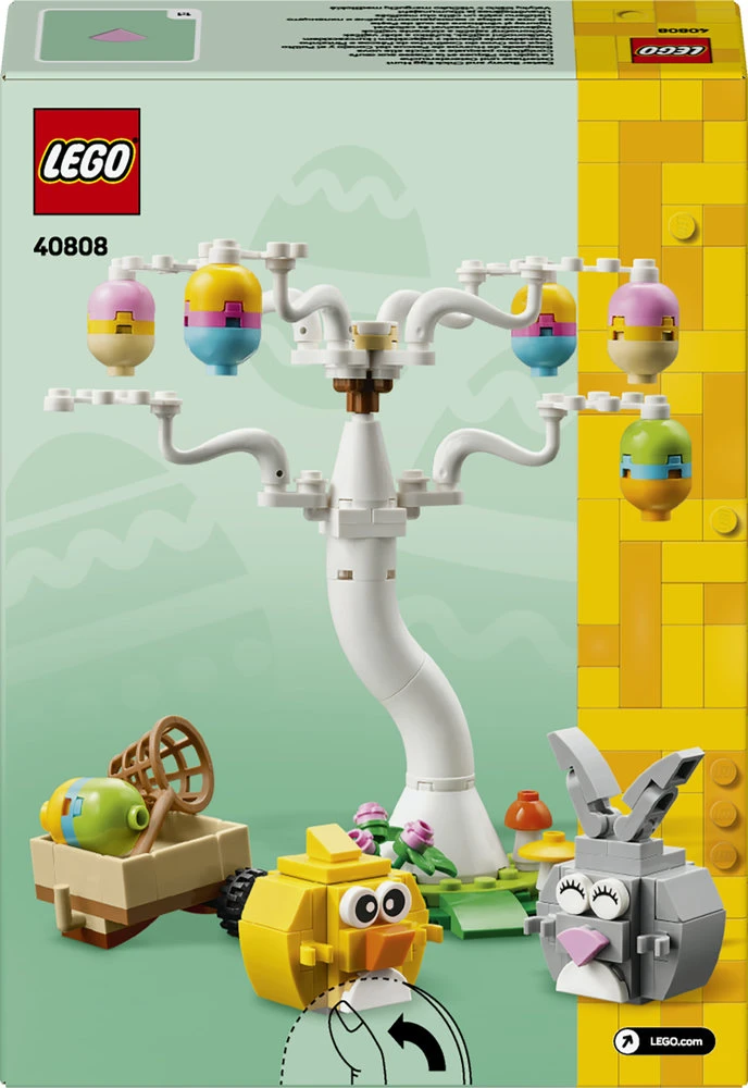 LEGO® Velykų kiškio ir viščiuko margučių medžioklė Žaisliniai gyvūnai Konstravimo rinkinys 40808