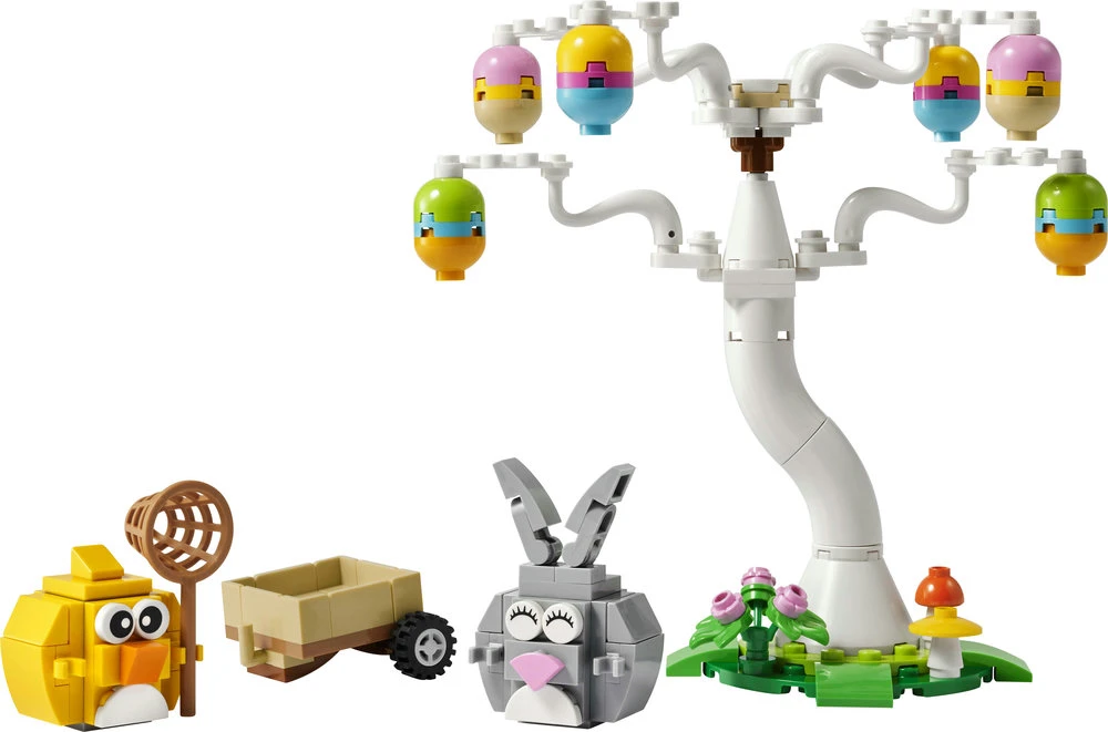 LEGO® Velykų kiškio ir viščiuko margučių medžioklė Žaisliniai gyvūnai Konstravimo rinkinys 40808