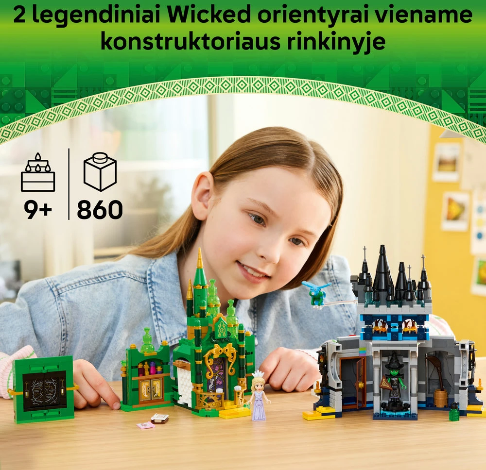 LEGO® Wicked Emerald City ir Kiamo Ko pilis Žaislas 75689