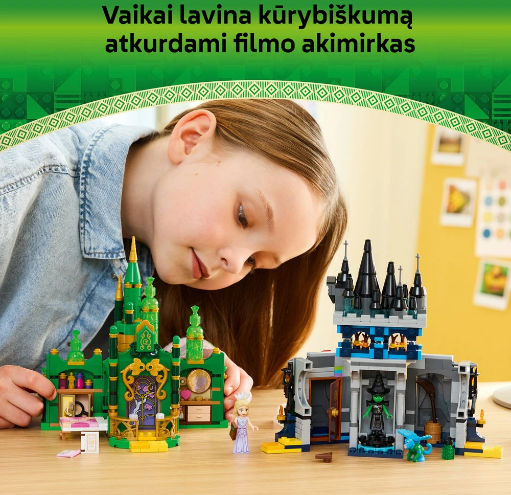 LEGO® Wicked Emerald City ir Kiamo Ko pilis Žaislas 75689
