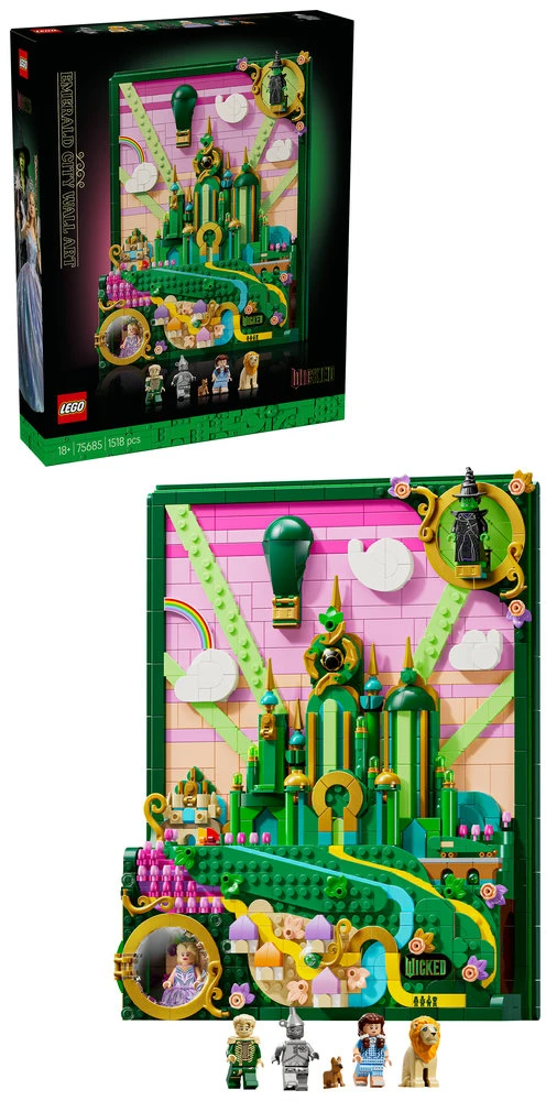 LEGO® Wicked Emerald City pakabinamas meno kūrinys 75685