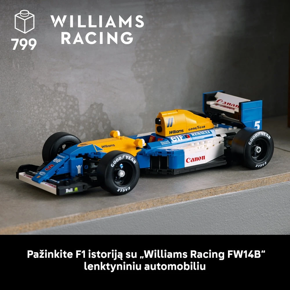 LEGO® Icons Williams Racing FW14B ir Nigel Mansell (10353)
