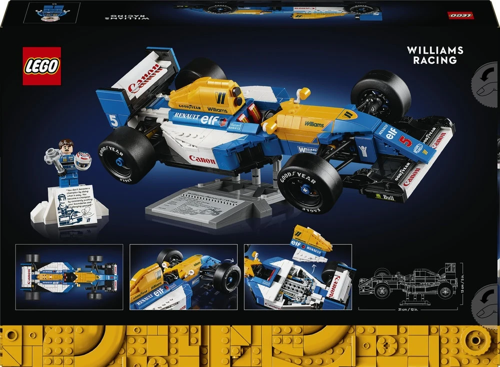 LEGO® Icons Williams Racing FW14B ir Nigel Mansell (10353)