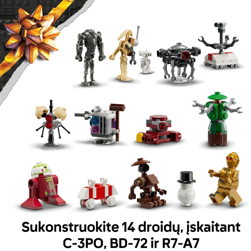 LEGO® Žvaigždžių karų 2025 metų advento kalendorius (75418)