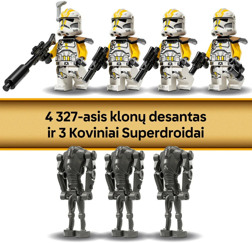 LEGO® Star Wars 327 pagrindinio korpuso klonų karių kovos rinkinys (75431)