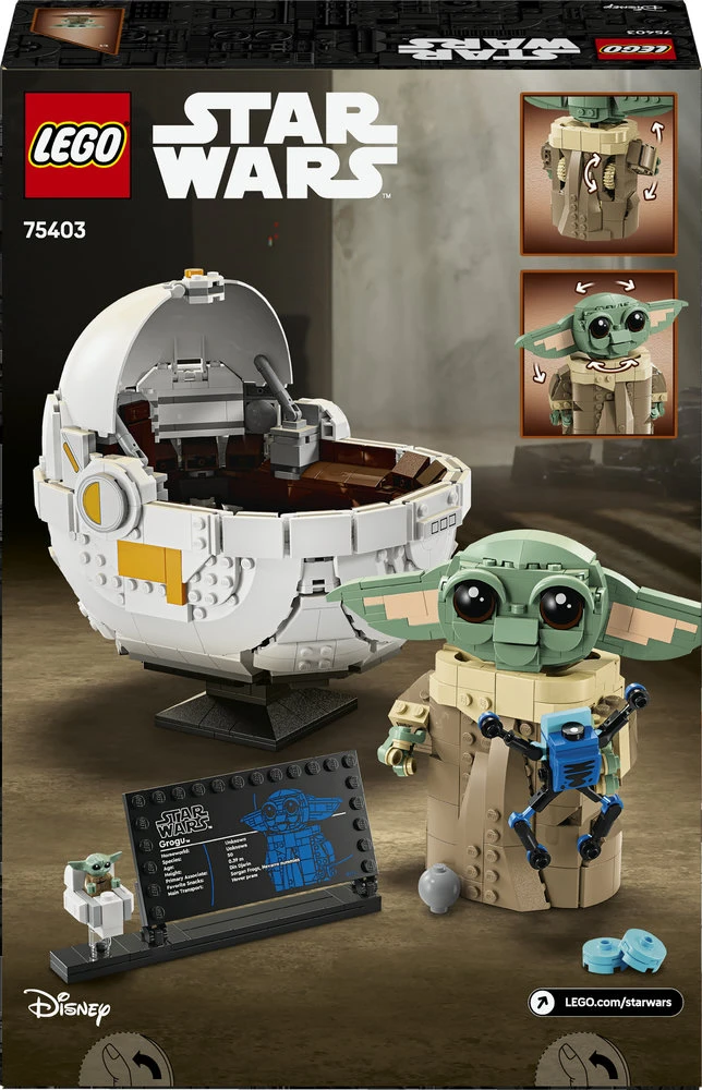 LEGO® Star Wars™ Grogu su skraidančiu vežimėliu (75403)