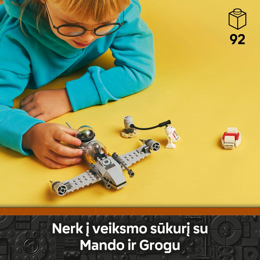 LEGO® Star Wars Mando ir Grogu kovos erdvėlaivis N-1 (75410)