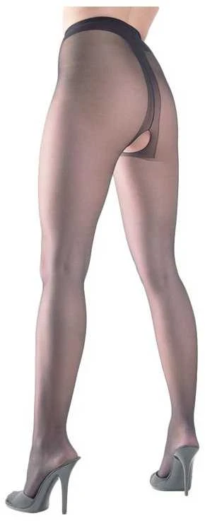 Cottelli Legwear Crotchless Tights juodas 3