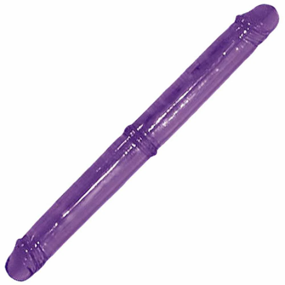 Seven creations dvigubo įsiskverbimo lankstus violetinis dildas 30 cm