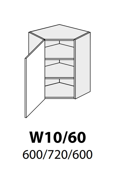 Extom Kampinė pakabinama spintelė Sidabrinis W10