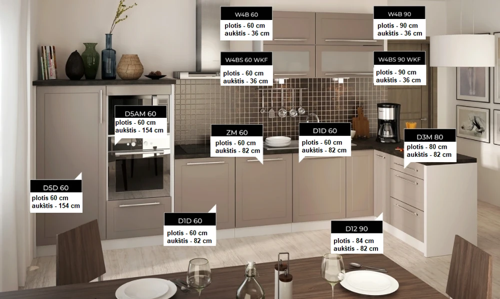 Extom Kampinis virtuvinis komplektas QUANTUM 390x170 cm