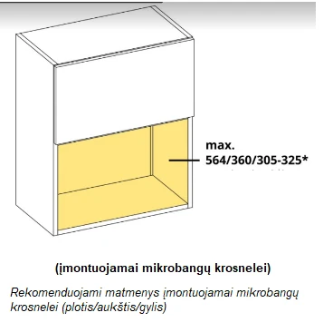 Extom Pakabinama spintelė Sidabrinis W2 MK 60