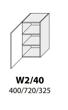 Extom Pakabinama spintelė Sidabrinis W2 40