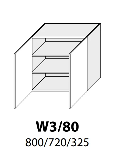 Extom Pakabinama spintelė Sidabrinis W3 80