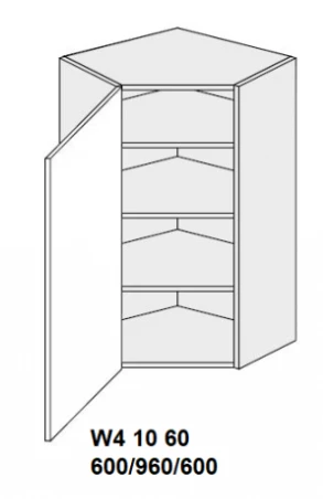 Extom Pakabinama spintelė Sidabrinis W4 10 60