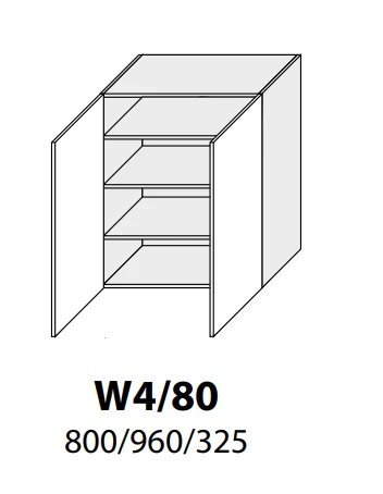 Extom Pakabinama spintelė Sidabrinis W4 80