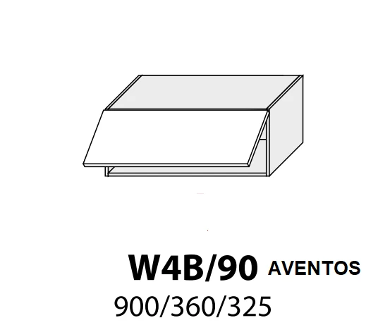 Extom Pakabinama spintelė Sidabrinis W4B 90 AV