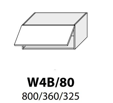 Extom Pakabinama spintelė Sidabrinis W4B 80