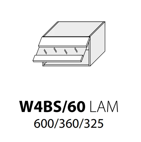 Extom Pakabinama spintelė Sidabrinis W4Bs 60 LAM
