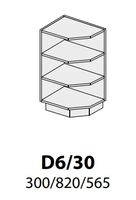 Extom Pastatoma kampinė spintelė Sidabrinis D6 30