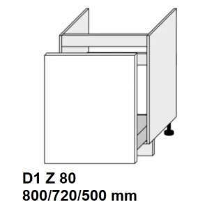 Extom Pastatoma spintelė plautuvei Sidabrinis D1Z 80