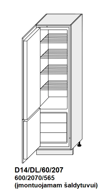 Extom Pastatoma spintelė šaltyvuvui Sidabrinis D14/DL/60/207