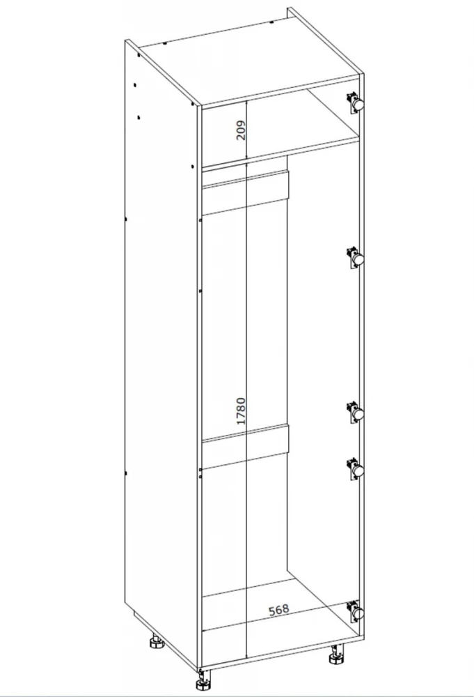 Halmar Pastatoma ūkinė spinta VENTO DU-60/214