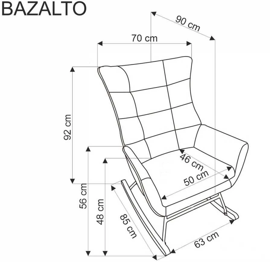 Halmar Supamas krėslas BAZALTO pilkas