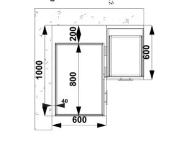 Halmar VENTO DN-100/82 pastatoma virtuvinė spintelė