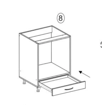 Halmar VENTO DP-60/82 pastatoma virtuvinė spintelė orkaitei