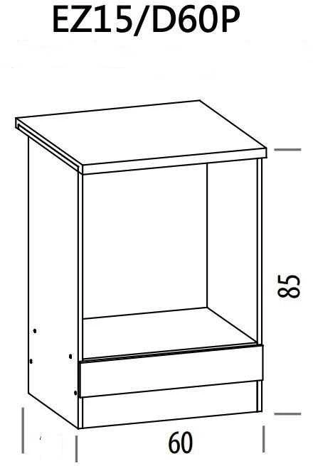 Liveo Pastatoma spintelė orkaitei ELIZA EZ15/D60P rijeka